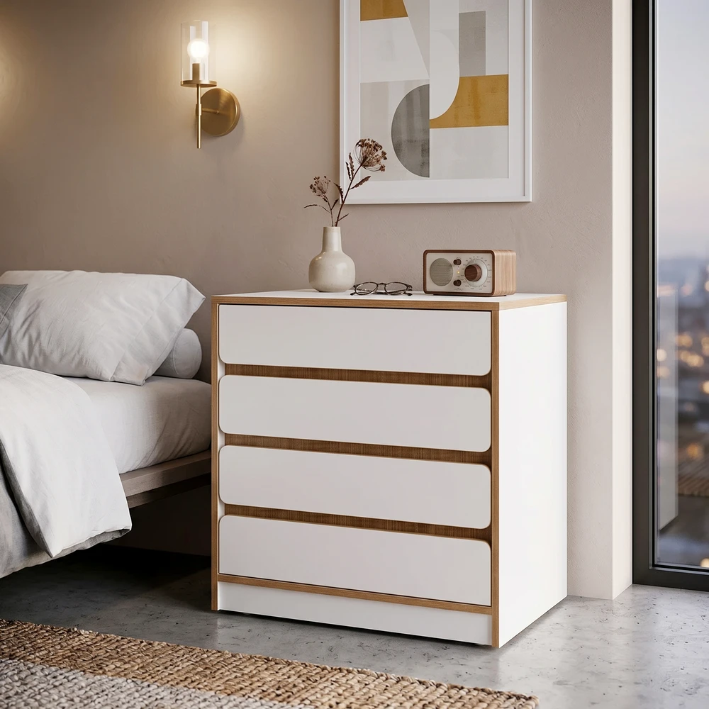 SF1 Şifonyer 4 Çekmeceli  Oval Detaylı