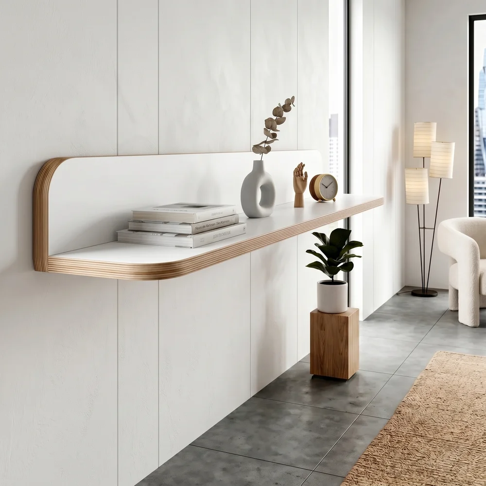 R8 Duvar Rafı Modern Tekli Minimalist Tasarımı 130cm