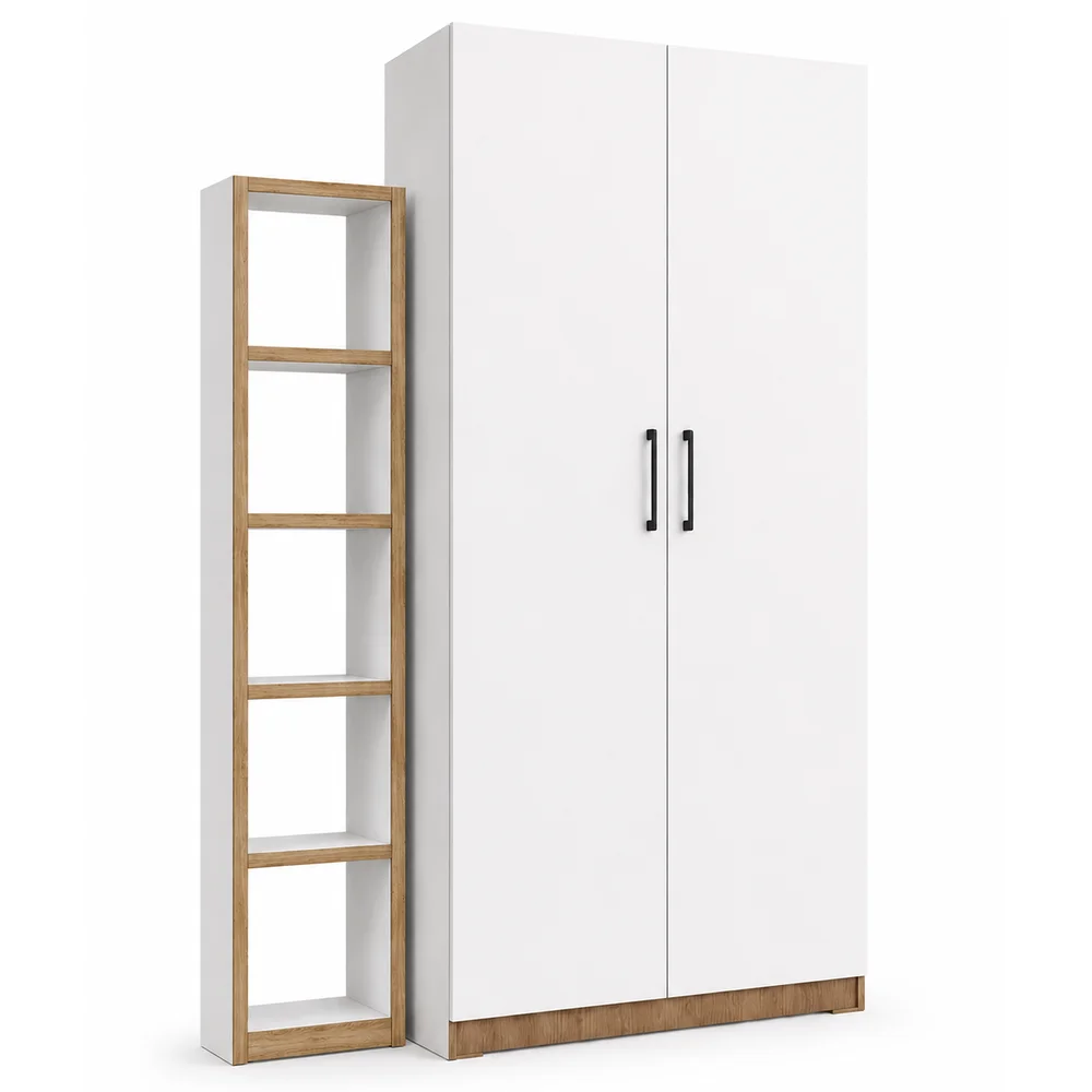 ÇD13 Mutfak Dolabı Çok Amaçlı Beyaz Kulplu 90cm