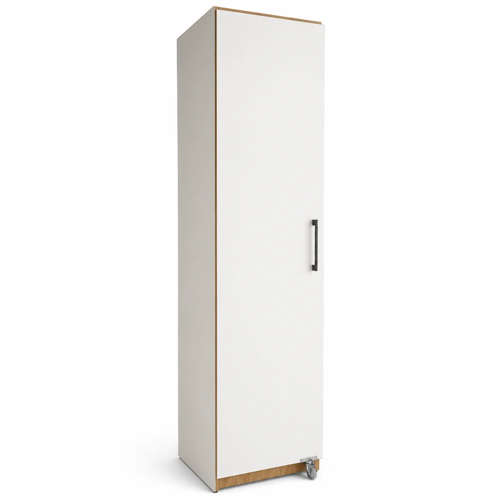 ÇD14 Mutfak Dolabı, Çok Amaçlı Dolap, 8 Raflı, Beyaz Renk, Kulplu Kapaklı, 45cm