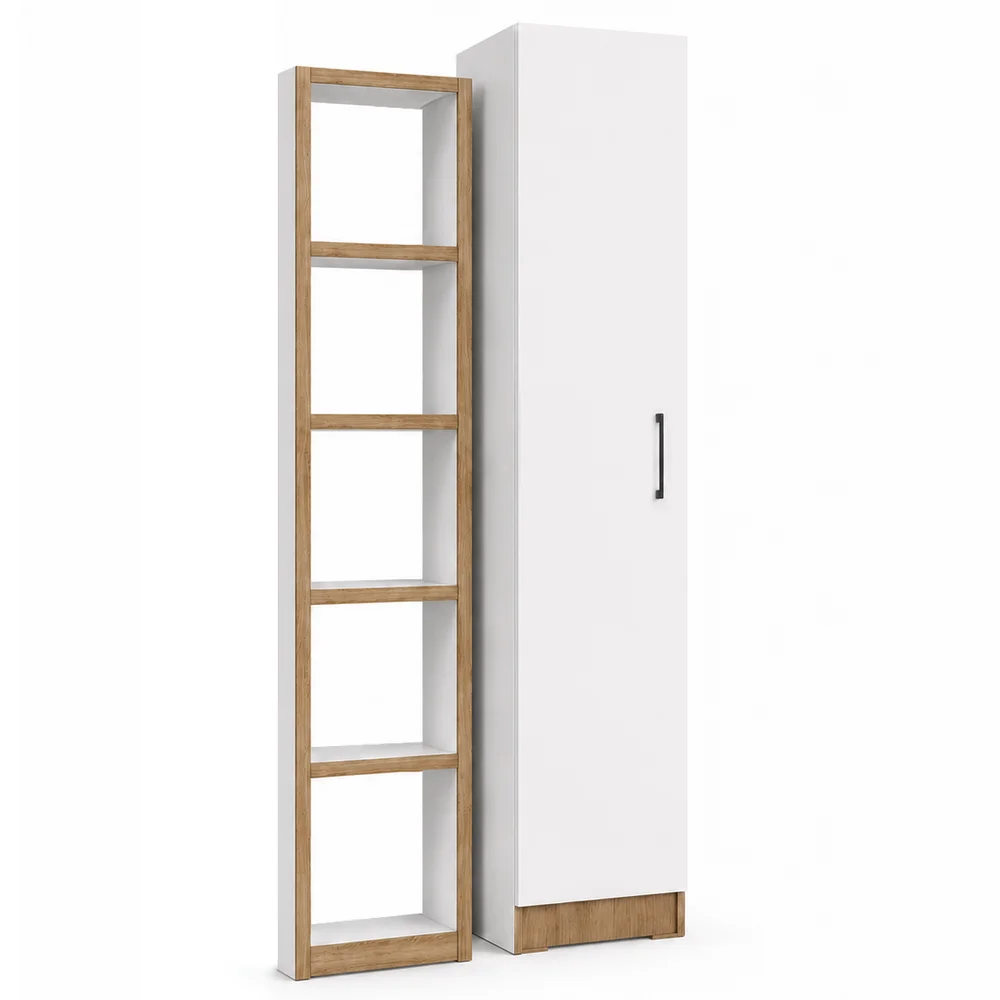 ÇD14 Mutfak Dolabı Çok Amaçlı Beyaz Kulplu 45cm