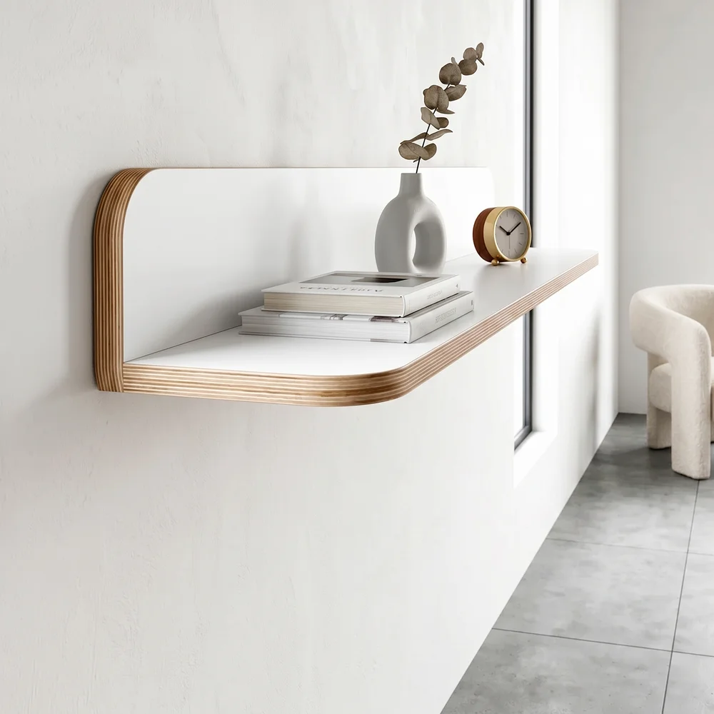 R7 Duvar Rafı Modern Tekli Minimalist Tasarımı 90cm